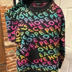 Torrid Black Multicolor Graphic Sweater